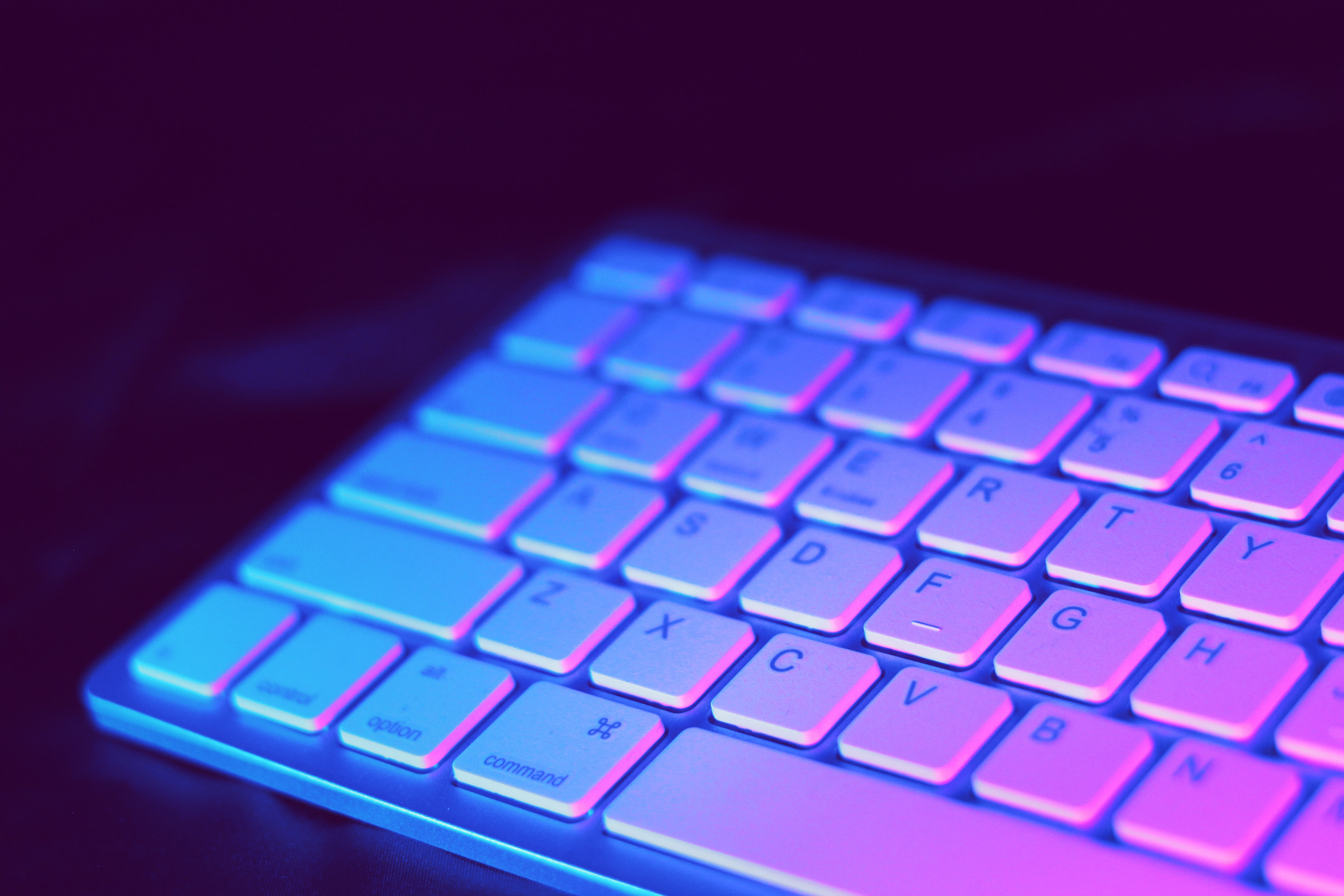 colorful keyboard pink